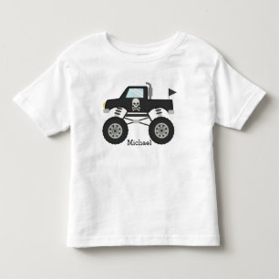 Monster truck de la camiseta del niño del niño