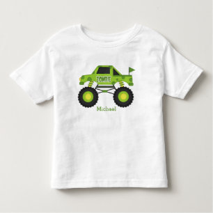 Monster truck de la camiseta del niño del niño