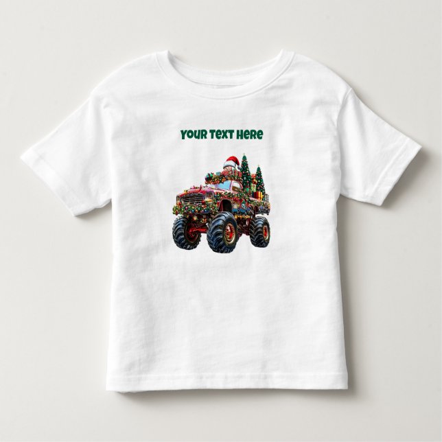 Monster Truck Navidades - Editable Toddler Jersey (Anverso)