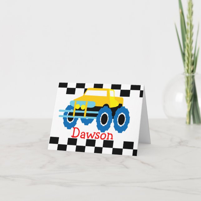 Monster truck Notecard (Anverso)