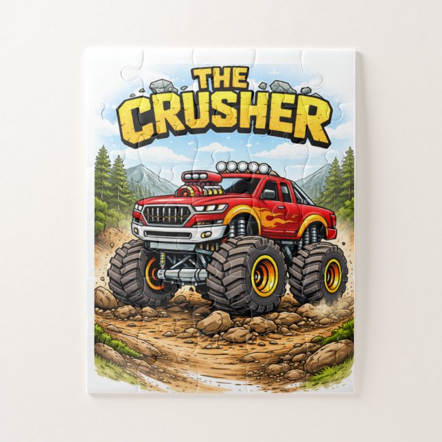 Monster Truck Puzzle for Kids  (Vertical)