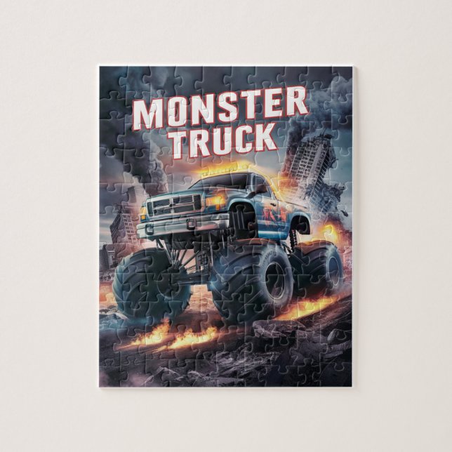 Monster Truck Puzzle for Kids (Vertical)
