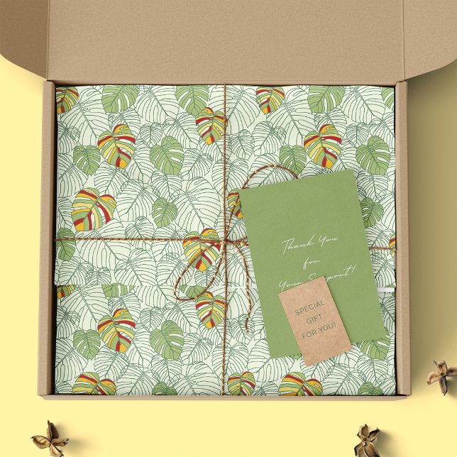 Monstera colorida deja papel de tejido de jungla (Subido por el creador)