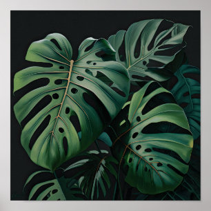 Monstera deja el Poster de impresión de arte