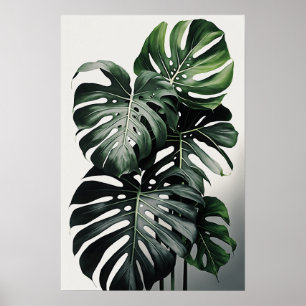 Monstera deja el Poster de impresión de arte