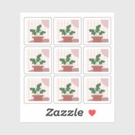 Monstera House Plant Frames Bohemian Pegatina