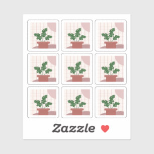 Monstera House Plant Frames Bohemian Pegatina