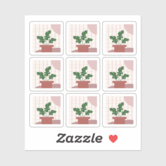 Monstera House Plant Frames Bohemian Pegatina