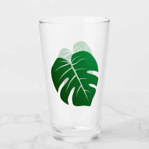 Monstera Leaf Diseño Botánico Vidrio para Beber