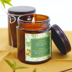 Monstera tropical deja etiqueta de advertencia de 