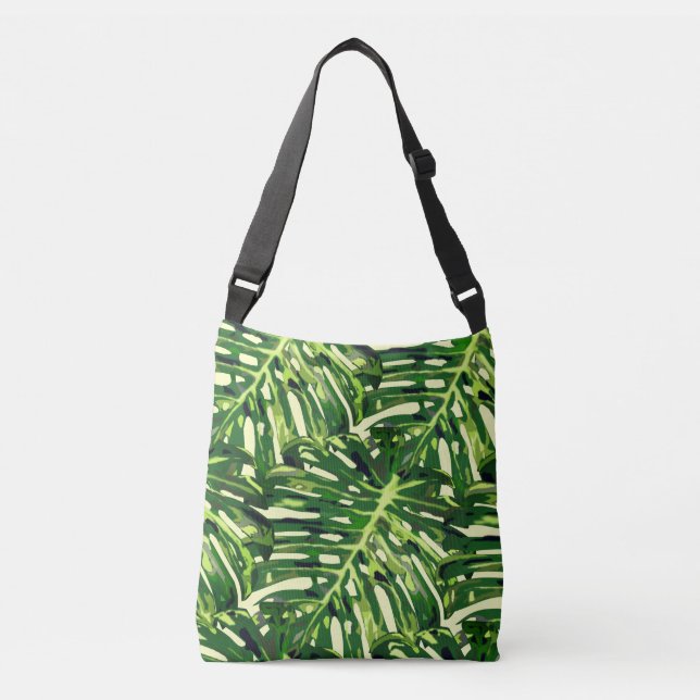 Monstera Tropical Sale De La Bolsa De Crossbody (Anverso)