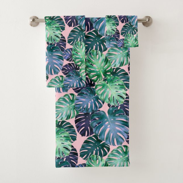 Monstera Tropical Sale Toalla De Baño Set (In situ)