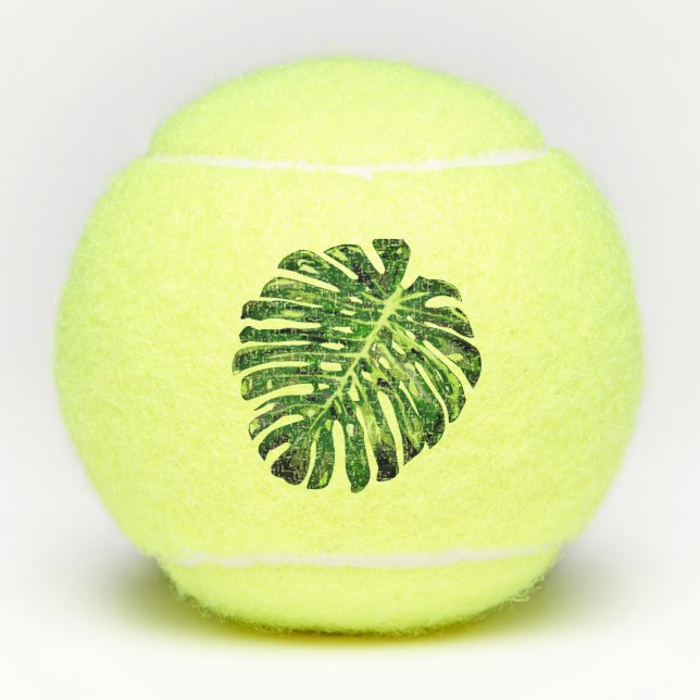 Monstera Verde deja bolas de tenis (Anverso)