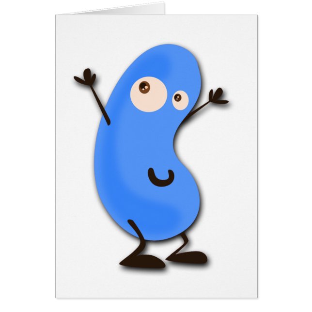 Monstruo azul lindo de la haba (Frente)