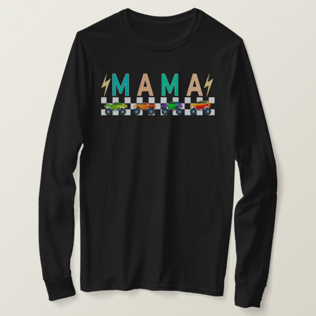 Monstruo camioneta Mamá Camisa, Camiseta De Mamá E (Anverso del diseño)