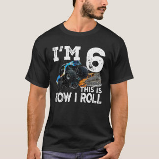 Monstruo de 6 años camiseta de 6 años regalo de cu