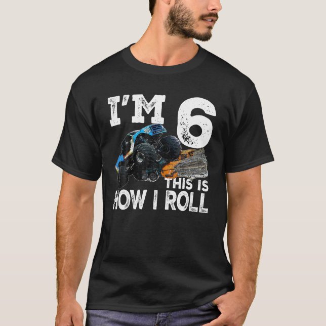 Monstruo de 6 años camiseta de 6 años regalo de cu (Anverso)