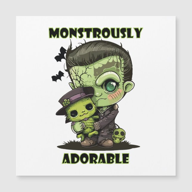 Monstruo de Frankenstein lindo con peluche (Anverso)