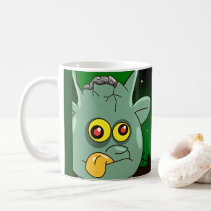 Monstruo de Halloween Café personalizado, taza