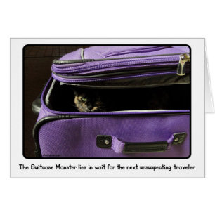 Monstruo de la maleta del gato de la concha
