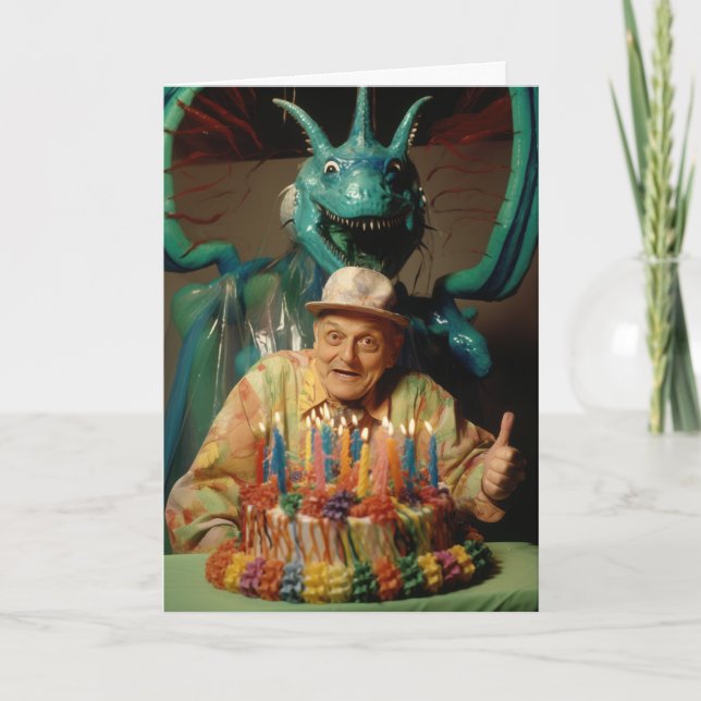 Monstruo de la tarjeta de cumpleaños del Fiesta (Anverso)