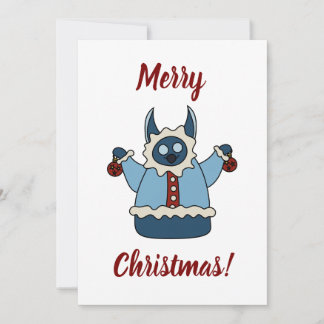 Monstruo de Navidad con abrigo de invierno