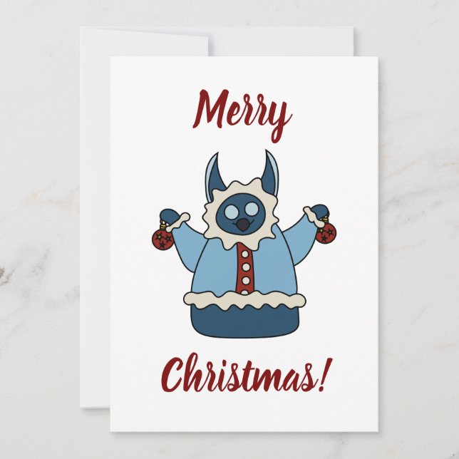 Monstruo de Navidad con abrigo de invierno (Anverso)