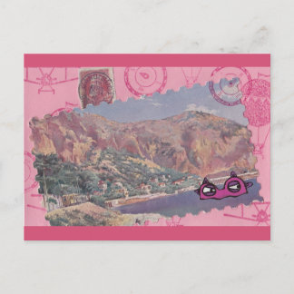 Monstruo de una postal de las vacaciones