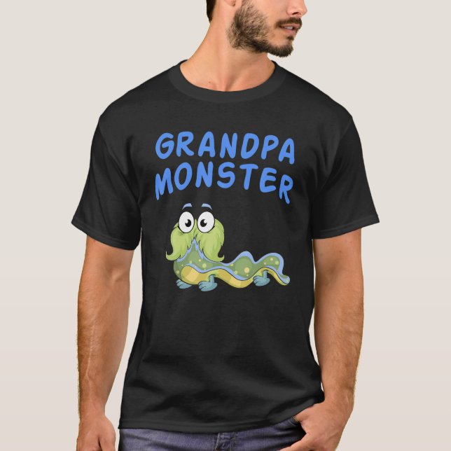 Monstruo del abuelo masculino Camisa de cumpleaños (Anverso)