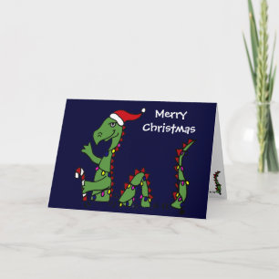 Monstruo divertido de Loch Ness en navidad del