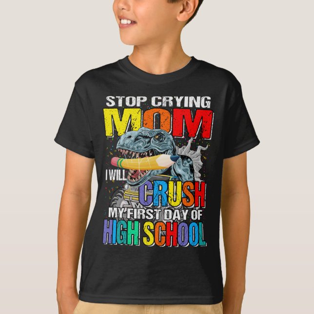 Monstruo escolar camiseta de dinosaurio (Anverso)