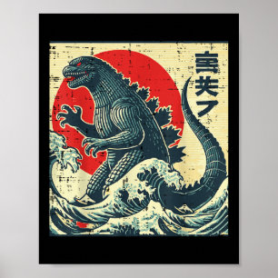 Monstruo japonés de Kaiju ondea mujeres de arte uk