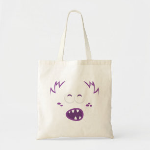 Monstruo morado Kawaii Cara a la bolsa