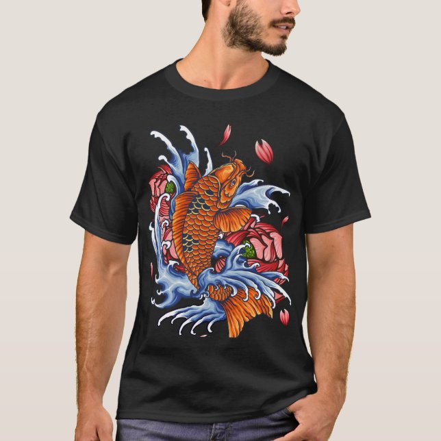 Monstruo Naranja Dragón pez en camiseta (Anverso)