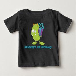 Monstruo Personalizado Primer Cumpleaños Camiseta