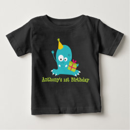 Monstruo Personalizado Primer Cumpleaños Camiseta