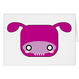 Monstruo púrpura de Kawaii