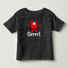 Monstruo Rojo - Camiseta de jersey fino para niños