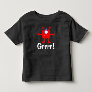 Monstruo Rojo - Camiseta de jersey fino para niños