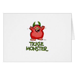 Monstruo rojo lindo de las cosquillas por