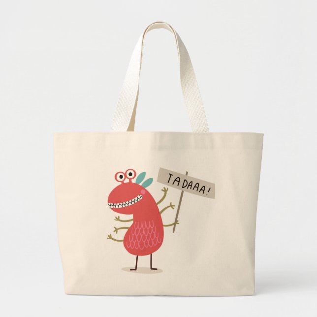 ¡MONSTRUO ROJO TA DAAA! Bolsa de té PERSONALIZADA (Frente)