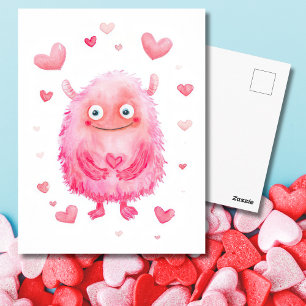 Monstruo Rosa Lindo Tarjeta del Día de San Valentí