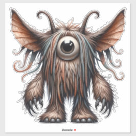 Monstruo tuerto Pegatina transparente