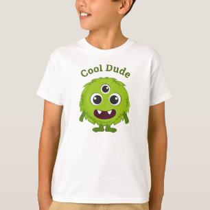 Monstruo Verde Guay Amigo Niños Camiseta