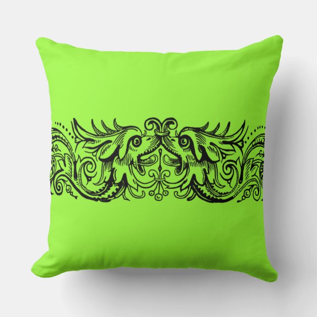 Monstruos Atados Almohada de Poliéster de 20" (Anverso)