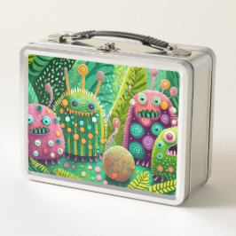 Monstruos coloridos y texturados con patrones