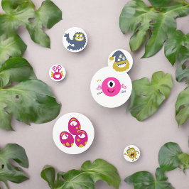 Monstruos de Doodle Oscuro Mesa Confetti