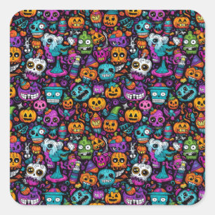 Monstruos de Halloween pegatinas