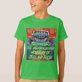 Monstruos de la camiseta de los niños de acero y c