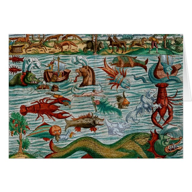 Monstruos de mar del vintage (Anverso (Horizontal))